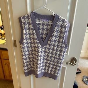 Oversized Purple Sweater Vest